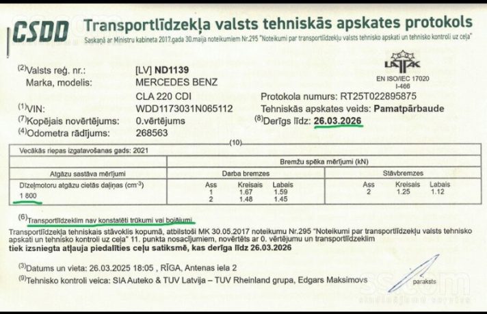 Mercedes-Benz Cla220 Sedans 2.2Cdi (125kw- 170z/s) Dīzelis ar automatisko ātrumkārbu.